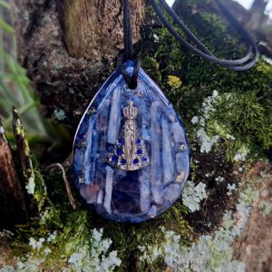 Colar Orgonite da Padroeira com Cristais e Proteção Energética