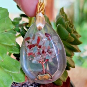 Colar menor Arvore da Vida de Cobre transparente