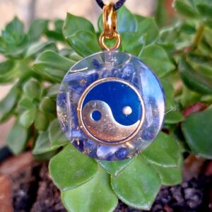 Colar Yin Yang azul