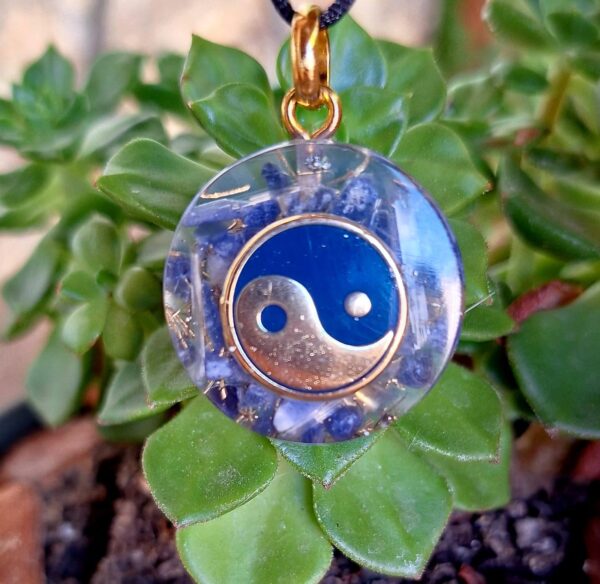 Colar Yin Yang azul