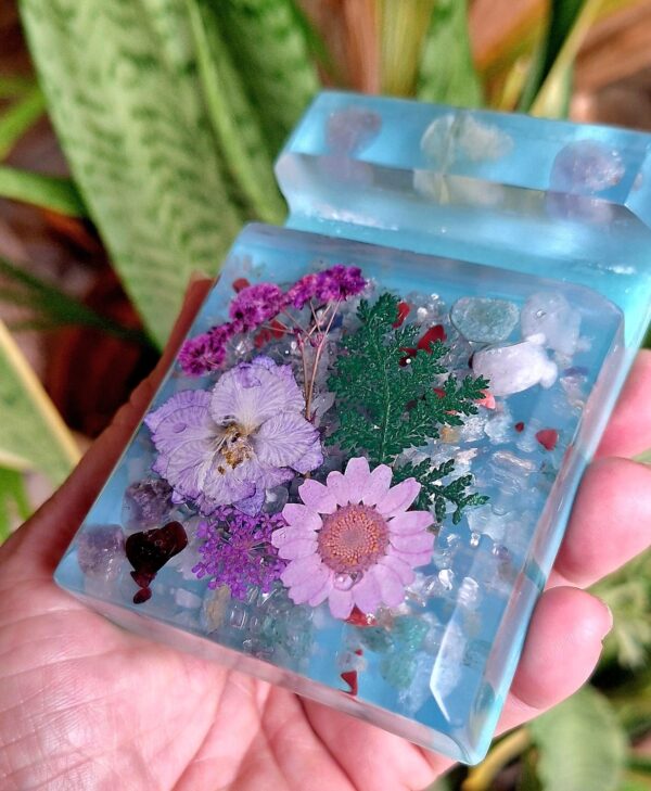 Porta Celular com Flores Verde