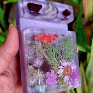 Porta Celular com Flores Lilás