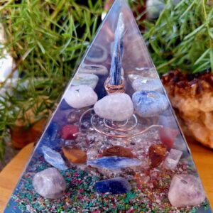 Pirâmide Azul 10 cm Arcanjo Miguel