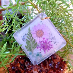 Bio Jóia Pingente Losango Flores Diversas