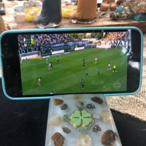 Porta Celular Trevo 4 Folhas Branco